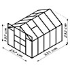 Vitavia Gewächshaus (3,21 x 2,57 x 2,3 m, Farbe: Smaragd, Polycarbonat, 4 mm)