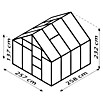 Vitavia Gewächshaus (2,58 x 2,57 x 2,3 m, Farbe: Anthrazit, Polycarbonat, 4 mm)