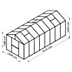 Vitavia Gewächshaus Zeus 15700 (6,12 x 2,56 x 2,5 m, Farbe: Aluminium, Polycarbonat, 10 mm)
