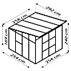 Vitavia Gewächshaus Freya 7600 (2,92 x 2,58 x 2,4 m, Farbe: Aluminium, Einscheibensicherheitsglas (ESG))