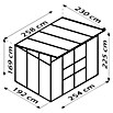 Vitavia Gewächshaus Freya 5900 (2,3 x 2,58 x 2,25 m, Farbe: Aluminium, Einscheibensicherheitsglas (ESG))