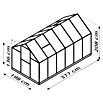 Vitavia Gewächshaus (3,77 x 1,98 x 1,96 m, Glasstärke: 4 mm, Smaragd)