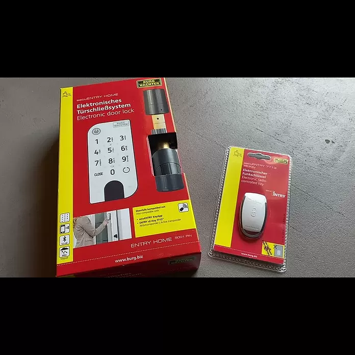 Burg-Wächter Elektronisches Türschloss Entry Home 5001 PIN - Bedienung: Über App - BURG-WCHTER secuENTRY Home Set 5001: Smartlock einrichten, programmieren und montieren