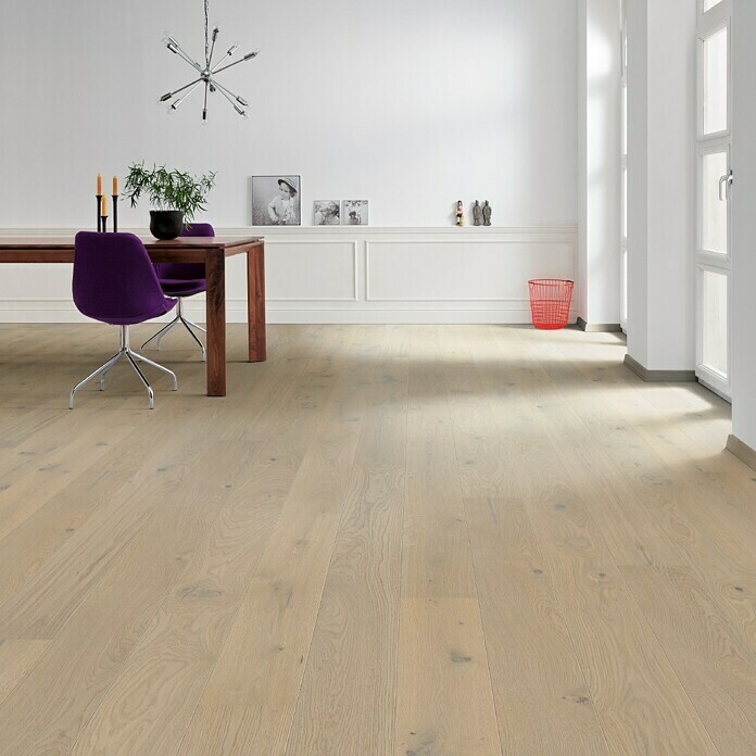 Living by Haro Handmuster Eiche Grey strukturiert Naturöl290 x 180 x 12 mm, Landhausdiele Mood Shot