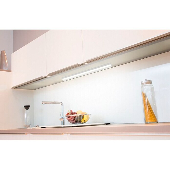 Müller-Licht LED-Unterbauleuchte Conero DIM (15 W, Ein-/Ausschalter, L x B x H: 90,9 x 5,3 x 2,9 cm, Silber)