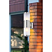 Globo Außenwandleuchte Xeloo (2-flammig, 2 x 60 W, IP44, Opal/Silber)