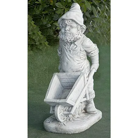Figura decorativa Enano con carretilla
