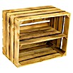 Holzregal Johanna (B x H: 40 x 30 cm, Holz, Braun)