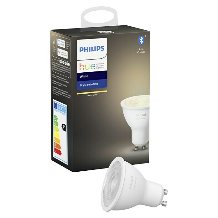 Philips Hue Ledlamp White (GU10, 5,2 W, Warm wit, Dimbaar, 1 stk.)