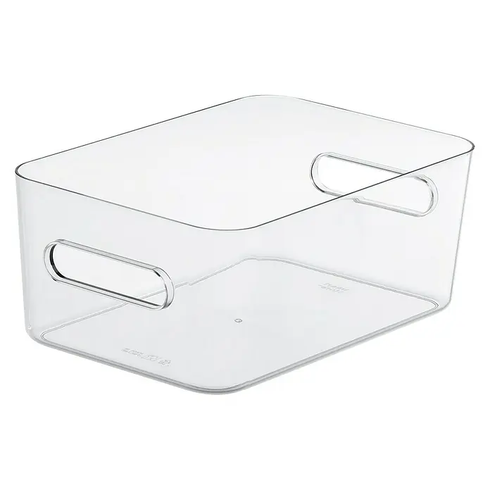 SmartStore Aufbewahrungsbox Compact - L x B x H: 29,5 x 19,5 x 12 cm, Kunststoff, Transparent - Klarsichtbox mit Griffen, ideal zur Aufbewahrung und Organisation von Gegenständen im Haushalt. Praktisches Design für einfachen Zugriff.