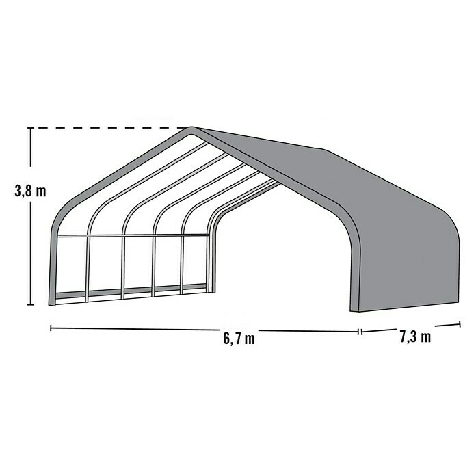 ShelterLogic Weidezelt730 x 680 x 380 cm, Stahl Unknown