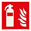 Pickup Señal de salida de emergencia (L x An: 150 x 150 mm, Rojo, Extintor de incendios, Señal de gran calidad)