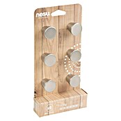 Nesu Pomo para muebles 34725 6 uds. (Ø x Al: 25 x 25 mm, Acero, Mate)