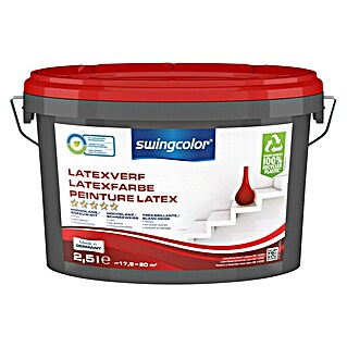 swingcolor Latexverf (Sneeuwwit, Hoogglans, 2,5 l)