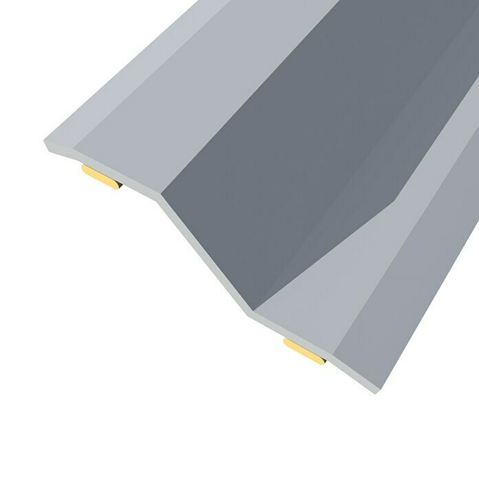 Baglinox Perfil de desnivel adhesivo Acero inoxidable (83 cm x 40 mm, Pegado)