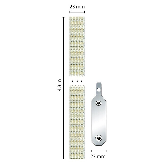 Schellenberg Gurtfix (Länge: 4,3 m, Gurtbreite: 14 mm, Grau)