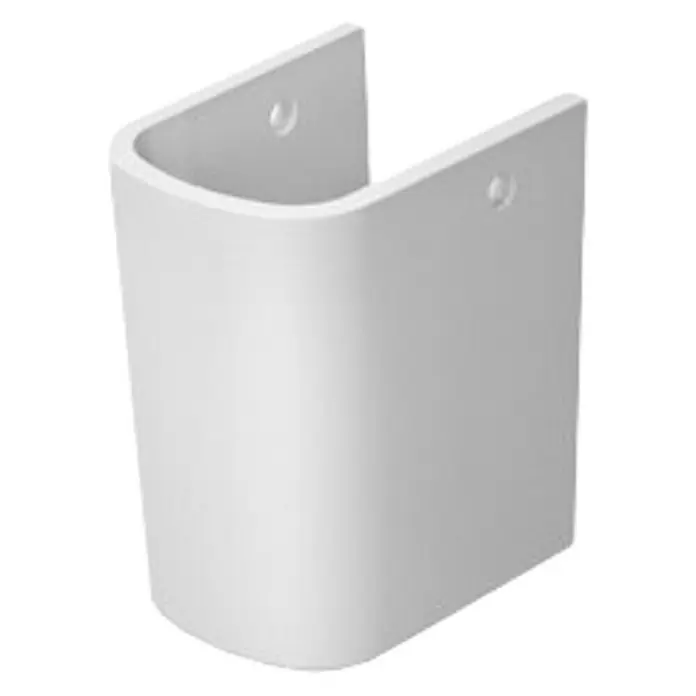 Duravit DuraStyle Waschbecken-Halbsäule - Unbeschichtet, Keramik, Weiß, Passend für: Duravit DuraStyle Waschbecken - Ein weißer Waschbecken-Halbfuß zur stilvollen Montage. Praktisch, um Badmöbel zu ergänzen und Leitungen elegant zu verdecken.