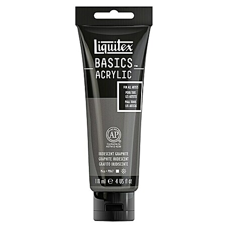 Liquitex Basics Acrylfarbe (Irisierendes Graphit, 118 ml)