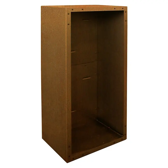Palatino Exclusive Line Rückwand Woodpecker - 22 x 120 cm - Brauner Regalschrank ohne Regale mit sichtbaren Schrauben an den Kanten. Ideal für rustikale und industrielle Einrichtungen.