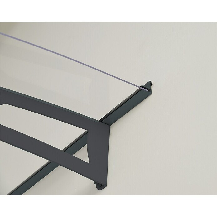 Palram Pultvordach (4.120 x 915 x 175 mm, Farbe Träger: Anthrazitgrau)
