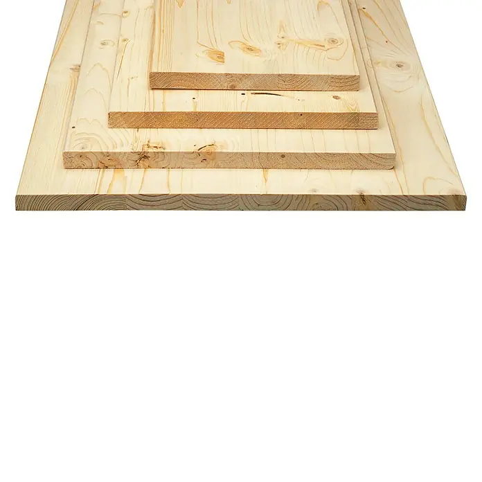 Tablero de madera laminada - Abeto rojo, Nivel de calidad del tablero de madera laminada: B/C, 80 x 40 x 1,8 cm - Pila de tablones de madera de pino sin tratar de diferentes grosores para proyectos de construcción y manualidades. Ideal para la fabricación de muebles y carpintería.