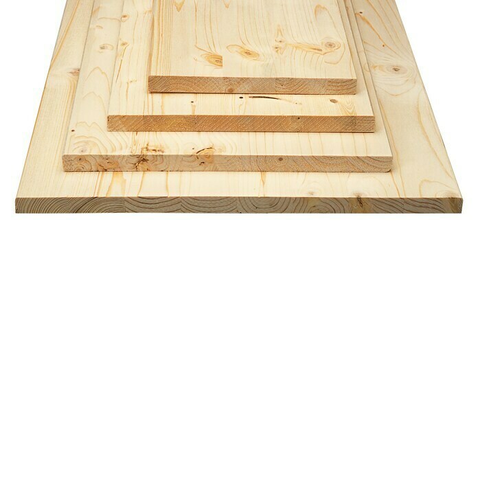 Exclusivholz Masivna drvena lijepljena ploča (Smreka, 2.500 x 300 x 18 mm)
