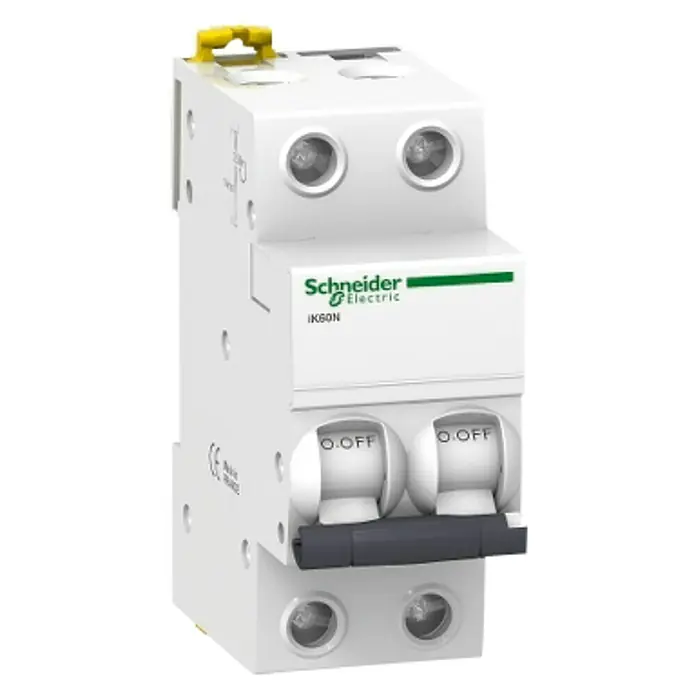 Schneider Electric Magnetotérmico automático bipolar - C, 20 A, Corriente de falla de diseño: 6 kA, 2 ud. - Interruptor automático Schneider Electric iK60N, 2 polos, para una protección fiable en instalaciones eléctricas.