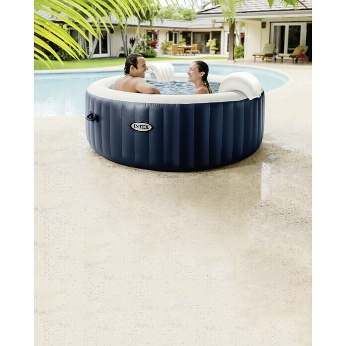 Intex Pure Spa Außen-Whirlpool 77 Bubble MassageØ x H: 196 x 71 cm, 795 l, Geeignet für: 4 Erwachsene, Navy Unknown