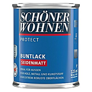 SCHÖNER WOHNEN-Farbe Protect Buntlack Protect (Erdbraun, 125 ml, Seidenmatt)