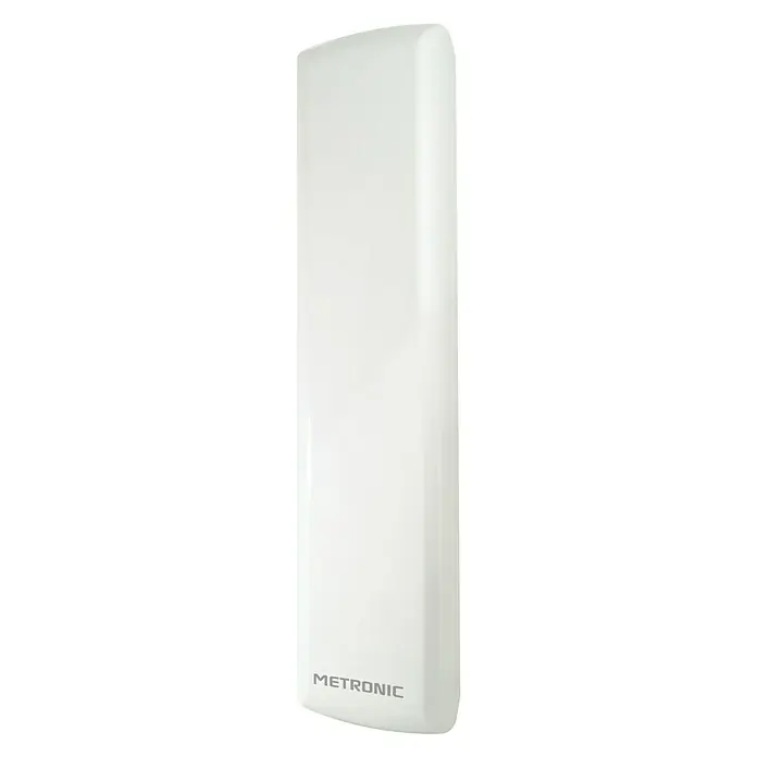 Antena exterior discreta amplificada - 11,5 x 13 x 59 cm, Blanco - Antena Metronic blanca para una recepción óptima. Diseño compacto y fácil instalación para un mejor disfrute de la TV.