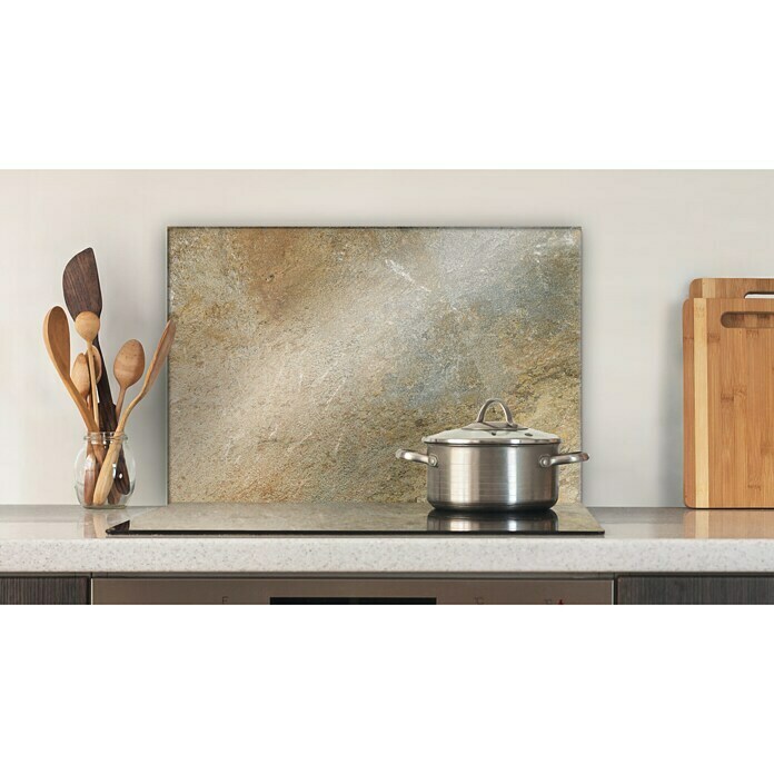 CUCINE Küchenrückwand (Golden Marble, 60 x 40 cm, Stärke: 6 mm, Einscheibensicherheitsglas (ESG))