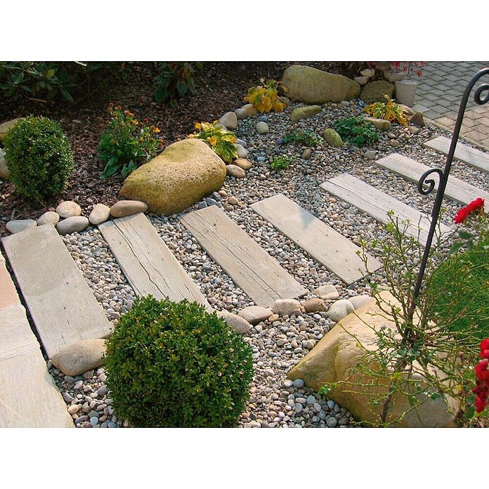 Gehwegplatte Woodstock (L x B x S: 89 x 25 x 4,5 cm, Birke, Beton)