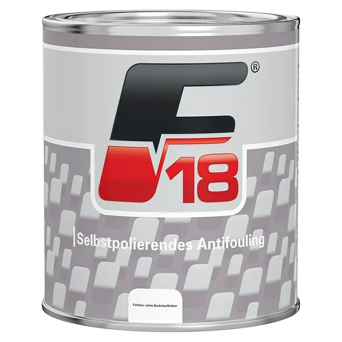 F18 Selbstpolierendes Antifouling SP - Schwarz, 750 ml - Dose Antifouling-Farbe mit der Aufschrift "Selbstpolierendes Antifouling" für Boote und Schiffe.