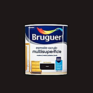 Bruguer Esmalte de color Acrylic Multisuperficie (Negro, 750 ml, Satinado)