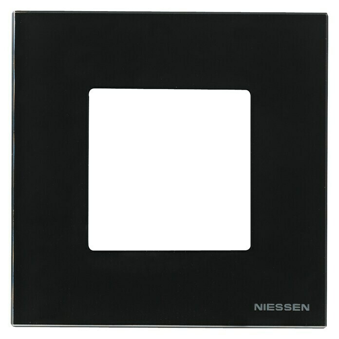 Niessen Zenit Marco (Cristal negro, x 1, Plástico, Montaje en la pared)