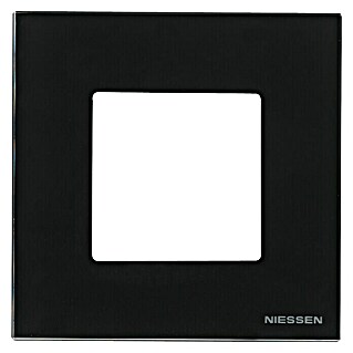 Niessen Zenit Marco (Cristal negro, Modelo de mecanismos: x 1, Plástico)