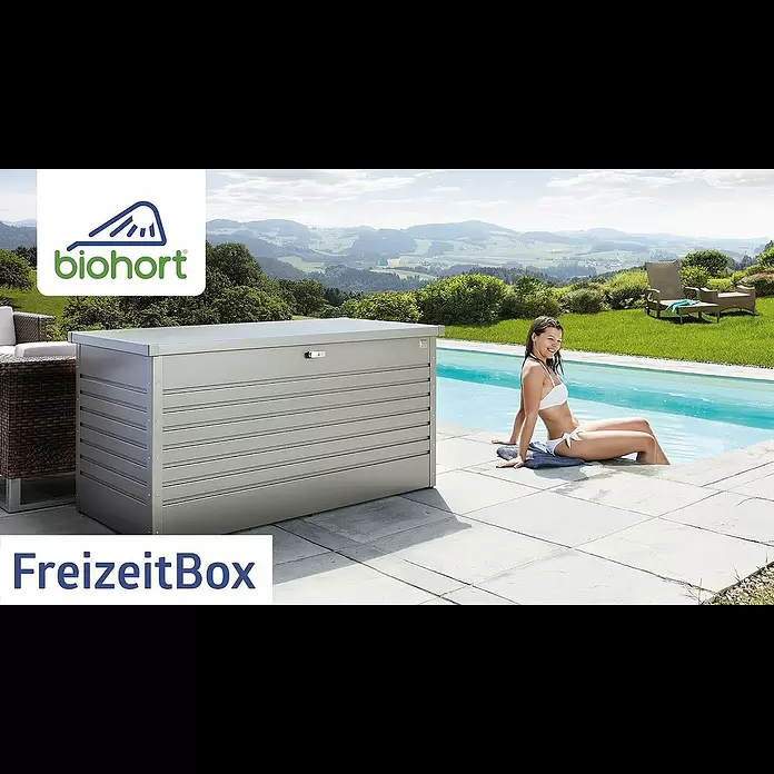 Biohort FreizeitBox Gartenbox FreizeitBox 100 - L x B x H: 101 x 46 x 61 cm, Dunkelgrau Metallic, Stahl - Biohort FreizeitBox