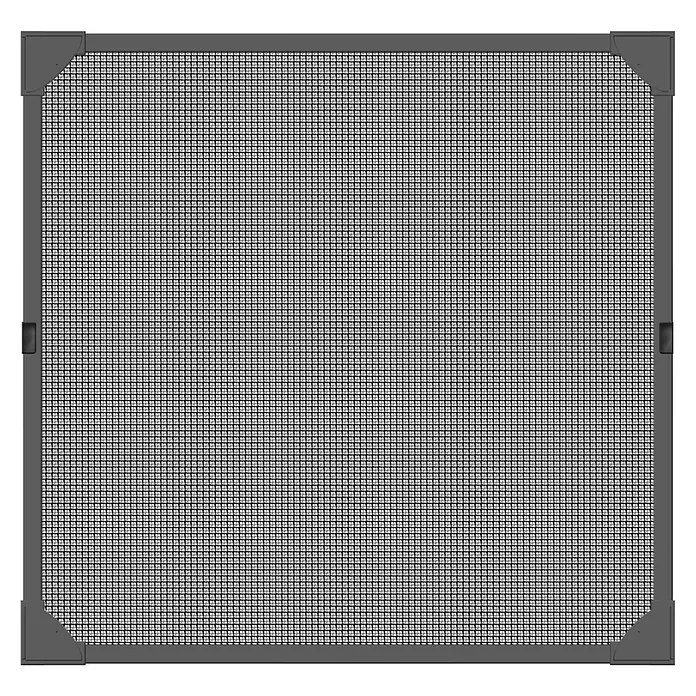 Schellenberg Insect Stop Mosquitera Flex - An x Al: 120 x 120 cm, Montaje de la mosquitera: Fijación magnética, Color bastidor: Antracita - Marco de ventana cuadrado gris con una malla fina en el centro, ideal para la protección contra insectos. Práctico y elegante.