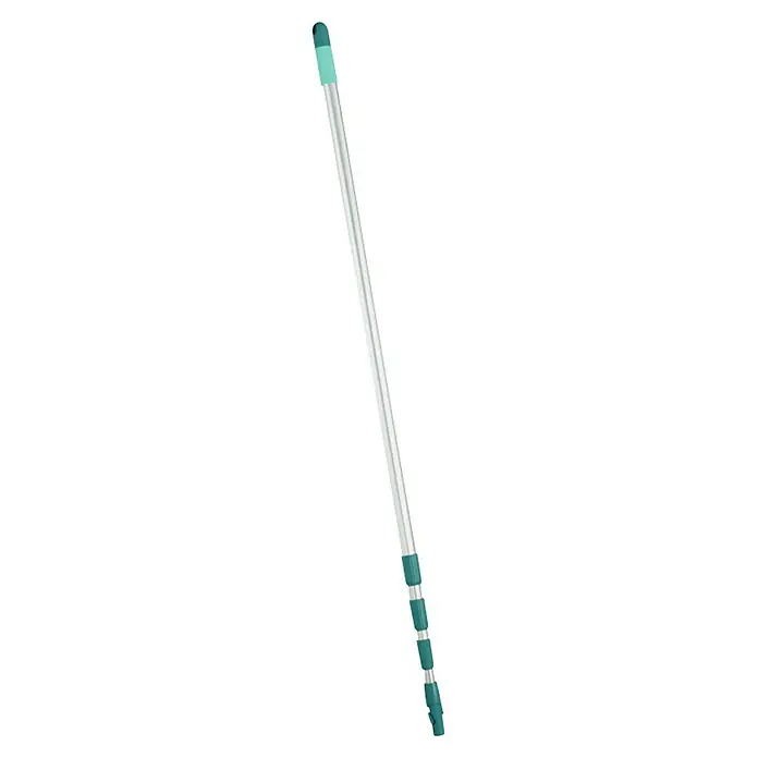 Leifheit Teleskopstiel - 130 cm - 400 cm - Ausziehbarer Teleskopstiel mit blaugrünen Akzenten, ideal für Reinigungsarbeiten in verschiedenen Höhen, robust und verstellbar.