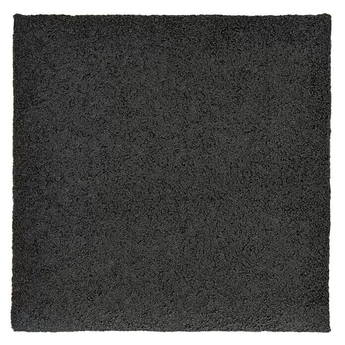 Fllow Wandpolster Wolke - Schoko, 30 x 30 cm - Dunkelgraues, gelocktes Stoffmuster.