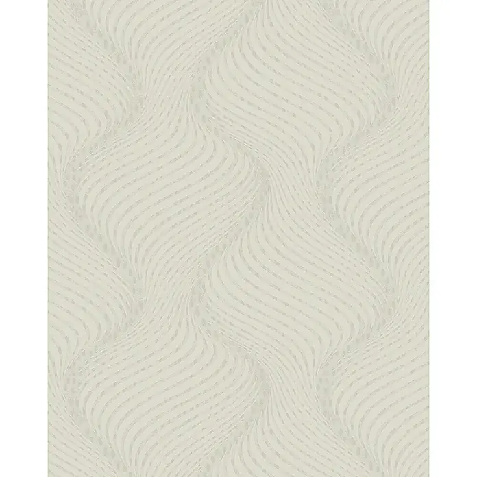 Marburg La Veneziana III Vliestapete Welle - Beige, Wellen, 10,05 x 0,53 m - Elegante Tapete mit gewundenem Linienmuster in Weiß. Die sanften Kurven verleihen jedem Raum eine moderne und stilvolle Note.