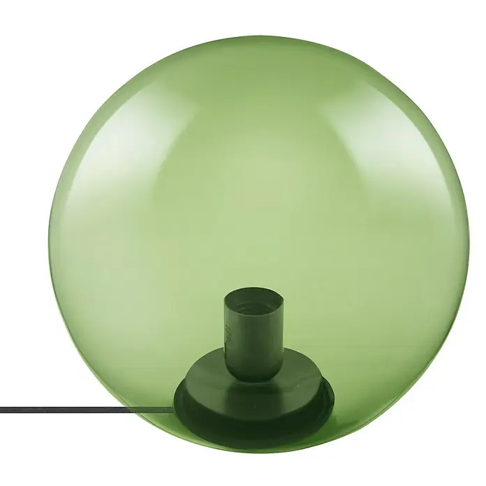 Ledvance Deko-Tischleuchte BUBBLE - L x B x H: 25 x 25 x 245 cm, Grün, E27 - Grüne Kugel-Tischleuchte mit dunklem Sockel, die ein sanftes, diffuses Licht verbreitet und jedem Raum eine ruhige Atmosphäre verleiht.