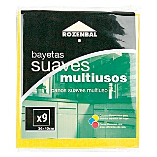 Rozenbal Bayetas suaves multiusos (9 ud., Multicolor, L x An: 36 x 40 cm)