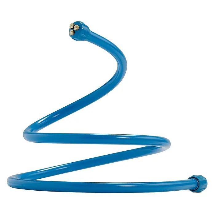 Orbit Nebulizador Cobra flexible - Apto para: Microriego - Una serpiente de aspersor de jardín espiral azul con boquillas de latón, ideal para regar su césped.