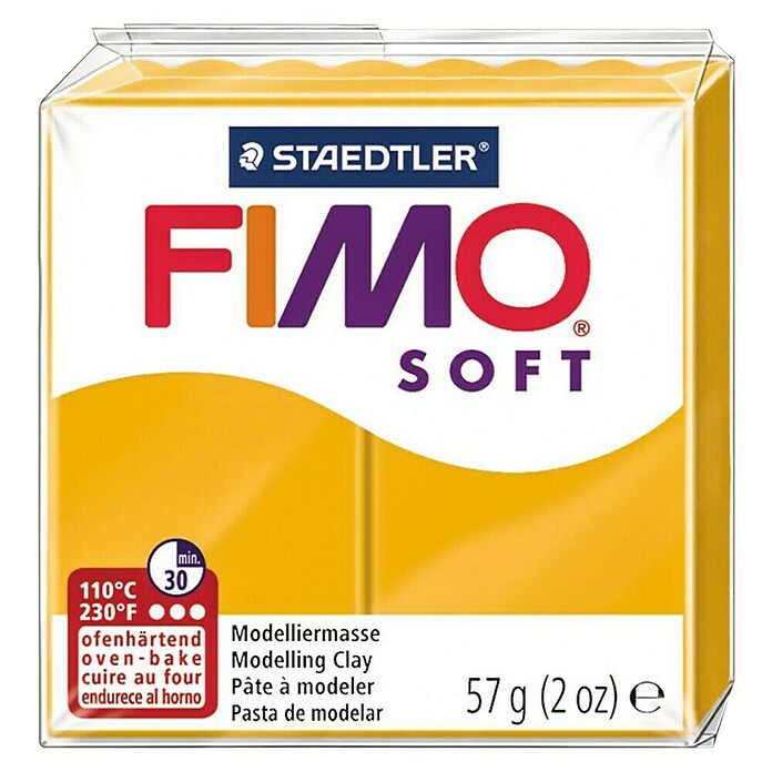 Staedtler FIMO Soft Pasta Modellante – 57g, Colore Cognac, Morbida E Pronta, Indurente In Forno