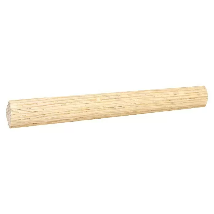 Viertelstab - 2,42 m x 1,4 cm x 1,4 cm, Eiche - Helle Holzdübelstange mit sichtbarer Holzmaserung.