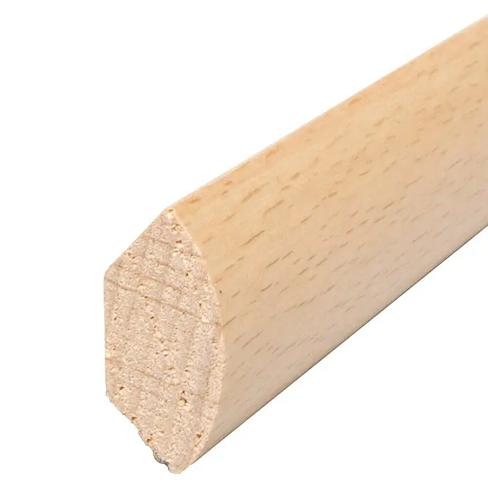 Viertelstab - 244 x 1,4 x 1,4 cm, Buche - Holzleiste, viertelrund, naturfarben und unbehandelt. Ideal für DIY-Projekte und Innenausbau.\n