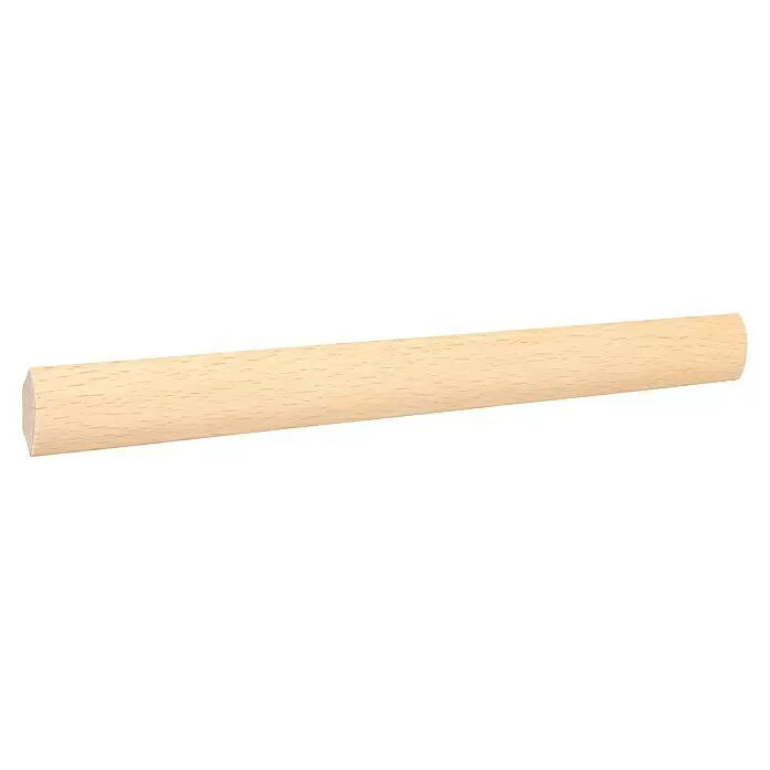 Viertelstab - 244 x 1,4 x 1,4 cm, Buche - Heller Holzleiste mit D-Profil.