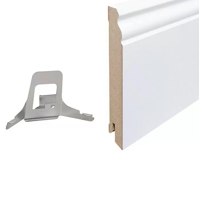 Sockelleiste - 240 x 1,9 x 12 cm, MDF, Profiliert - Detailaufnahme