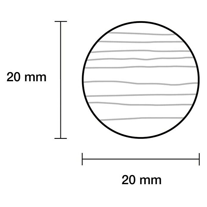 Rundstab (Ø x L: 20 mm x 2,1 m, Kiefer) | BAUHAUS